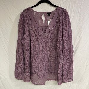 Torrid Lavender Lace Blouse